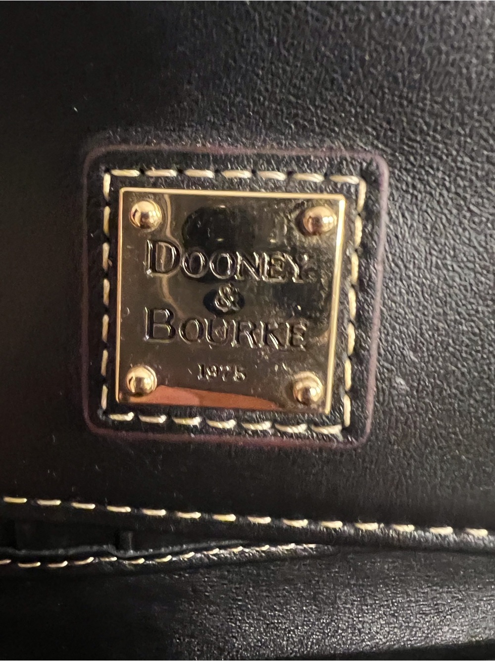 Dooney & Bourke Black Leather Wallet with Gold Logo Plaque - Picture 3 of 14